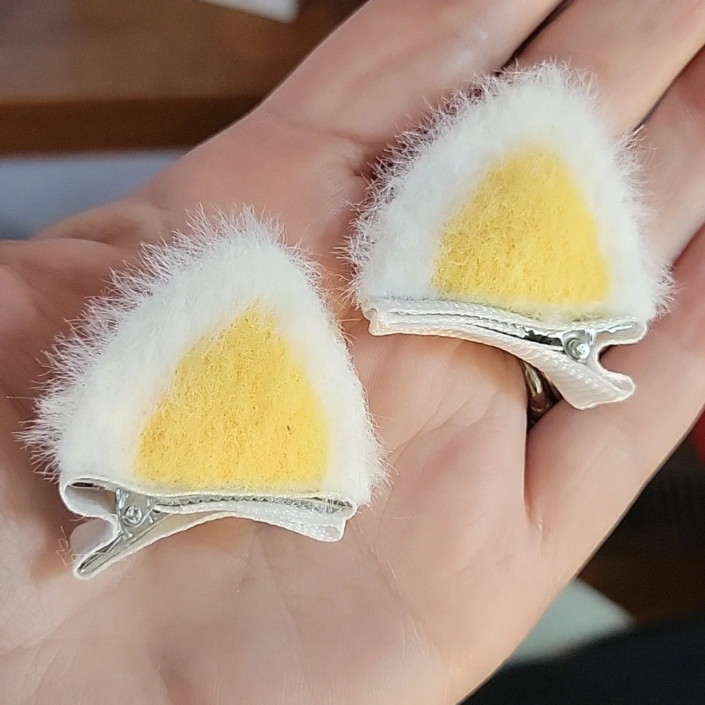 KAWAII CAT EAR HAIR CLIPS, Choice of Color